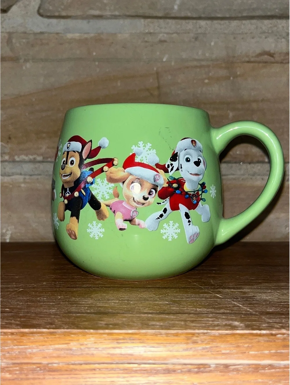 Green Paw Patrol Holiday Ceramic Mug with Christmas Characters, Microwave and  -